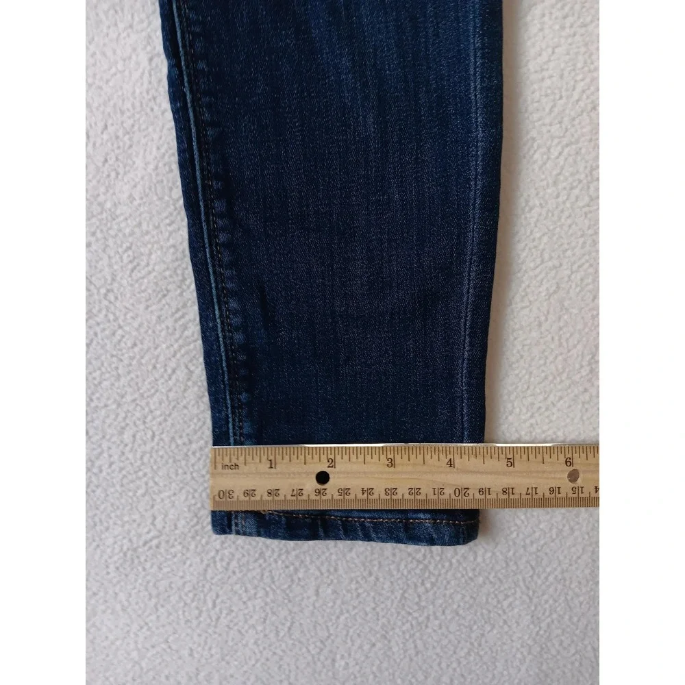 Express Jegging Leggings Womens 6 Blue Denim Stretch Pockets Mid Rise Casual
